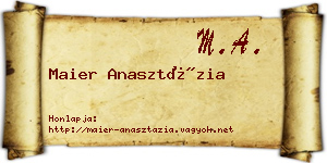 Maier Anasztázia névjegykártya